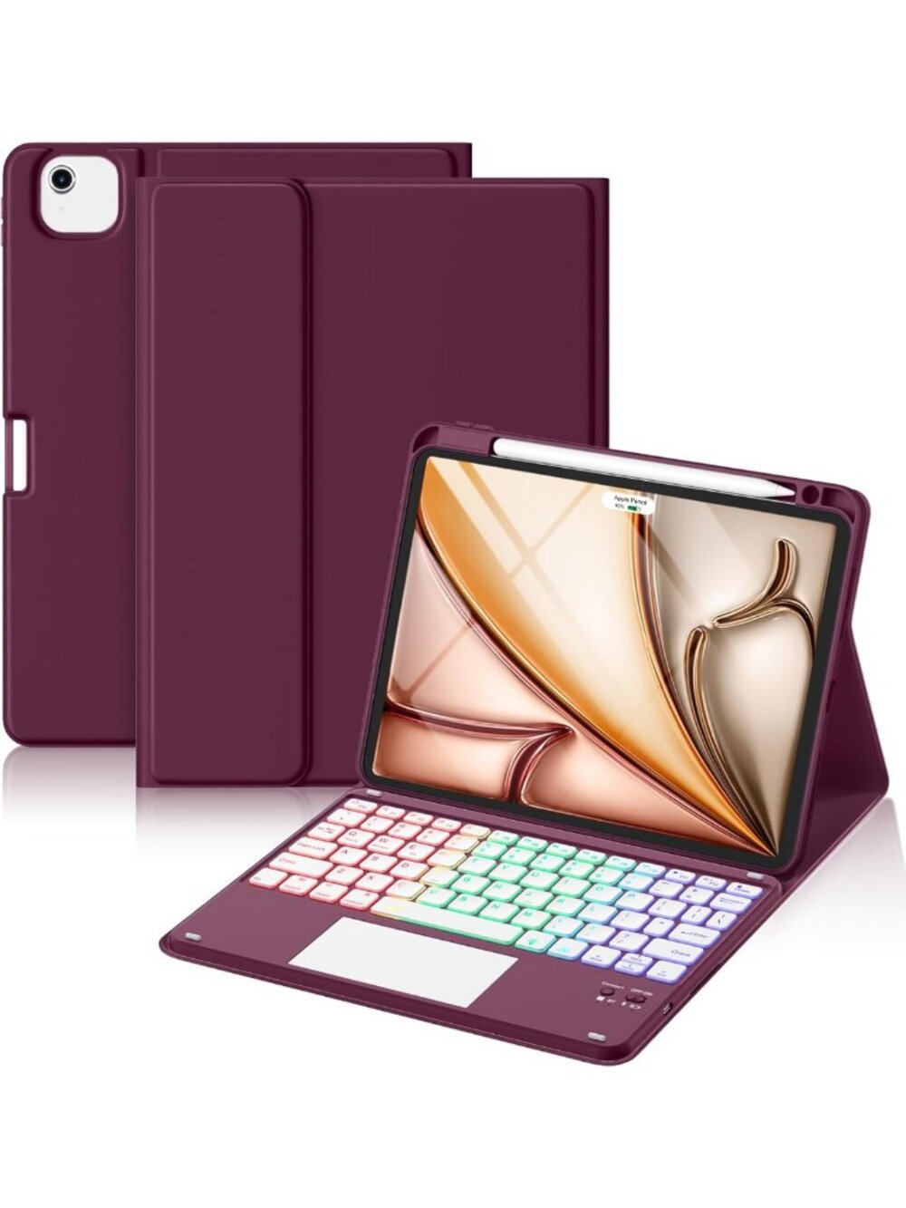 Stylish iPad Air 11" Case with Keyboard | 4th & 5th Gen Compatible, Slim Design